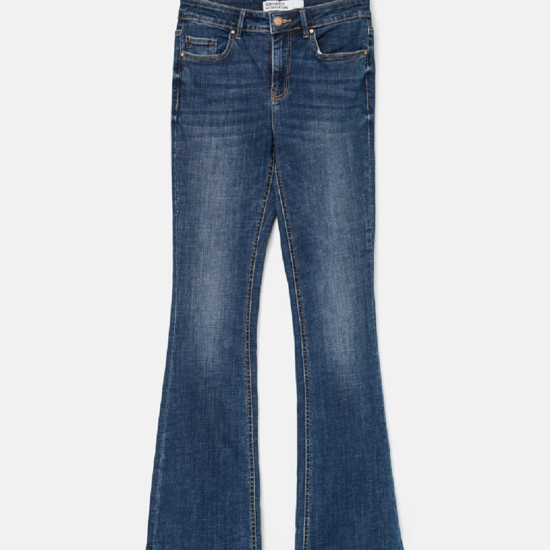 Blå bootcut jeans med normal passform - 1