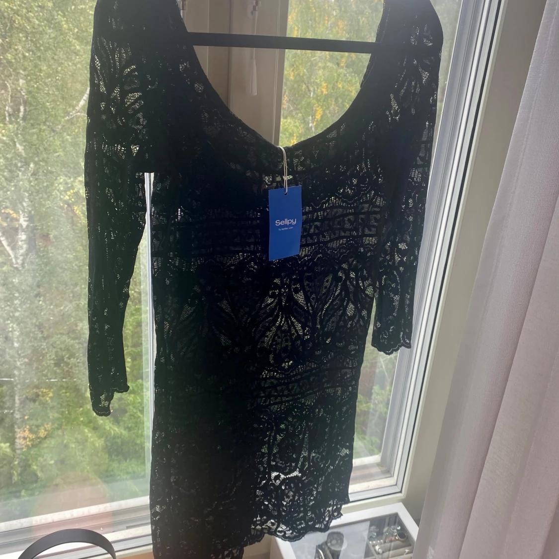 Whyred Svart Spetsklänning M