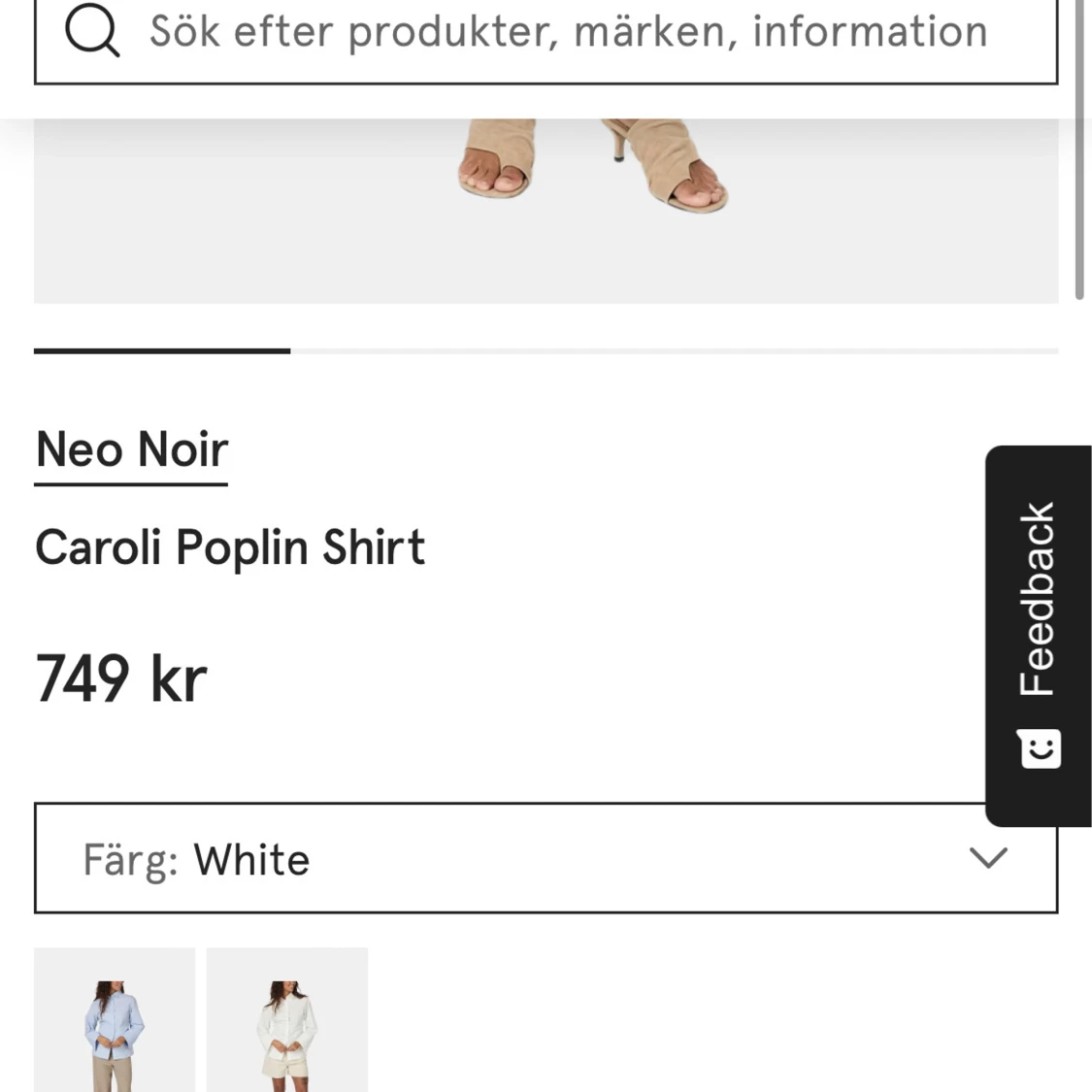 Vit skjorta med vida ärmar - 4