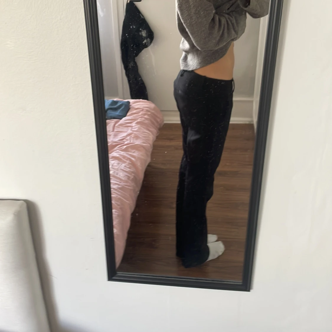 Svarta bootcut byxor - 3