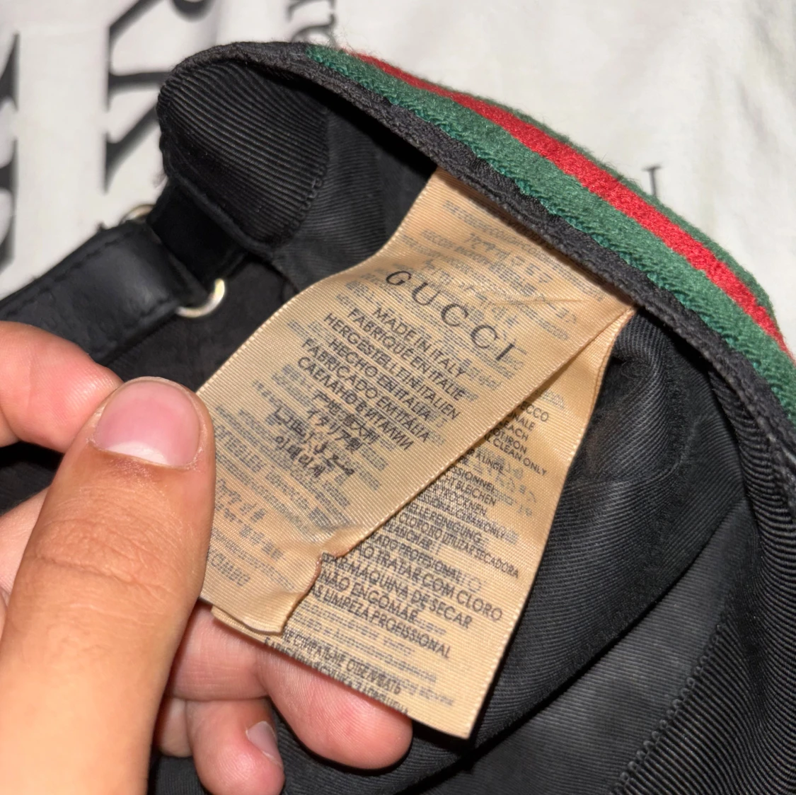 Svart Gucci keps med GG-mönster - 3