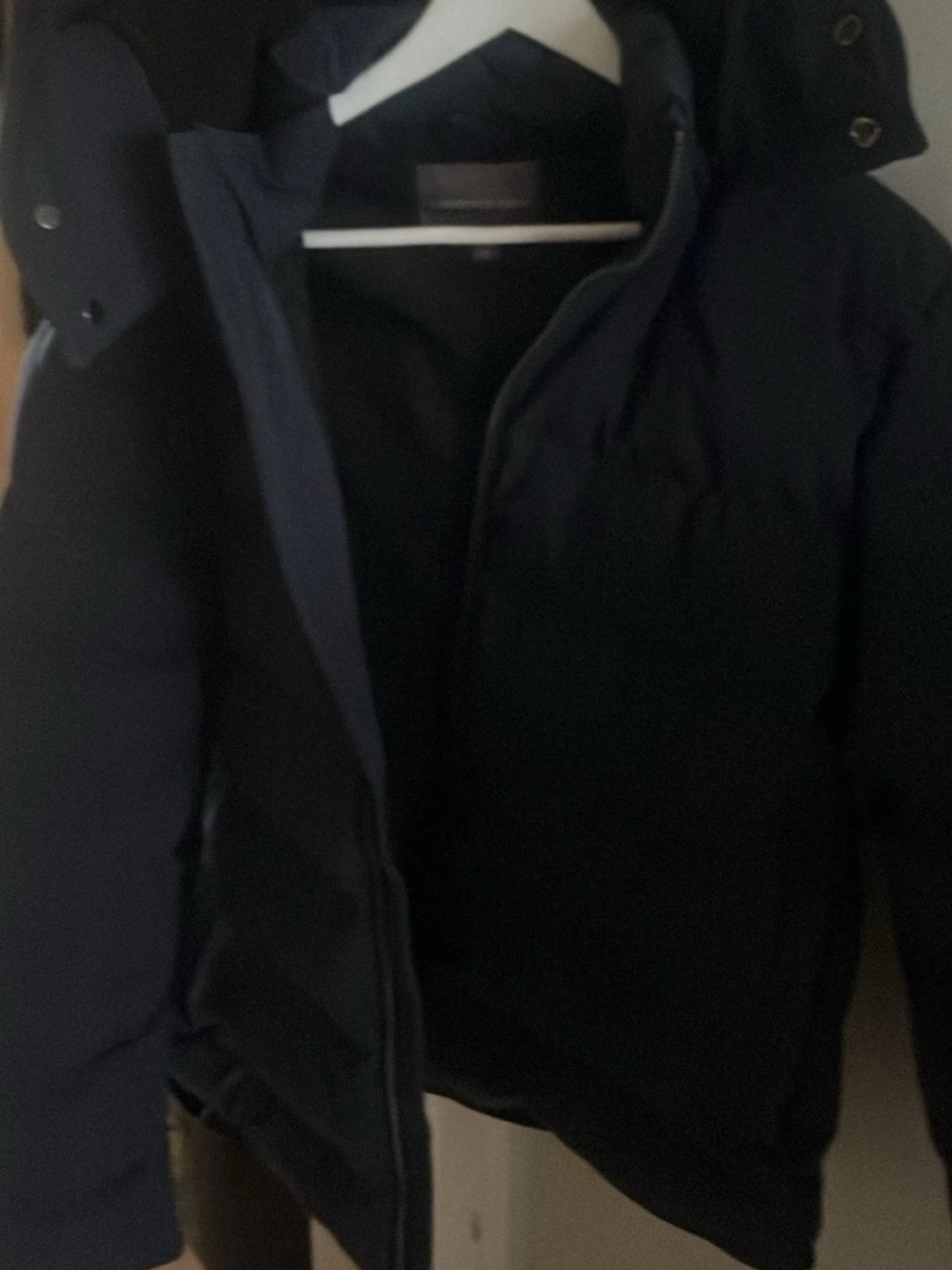 Mörkblå pufferjacka från Lawrence Grey/ peak performance ljus blås storlek L passar både m och s liten i storleken  - 3