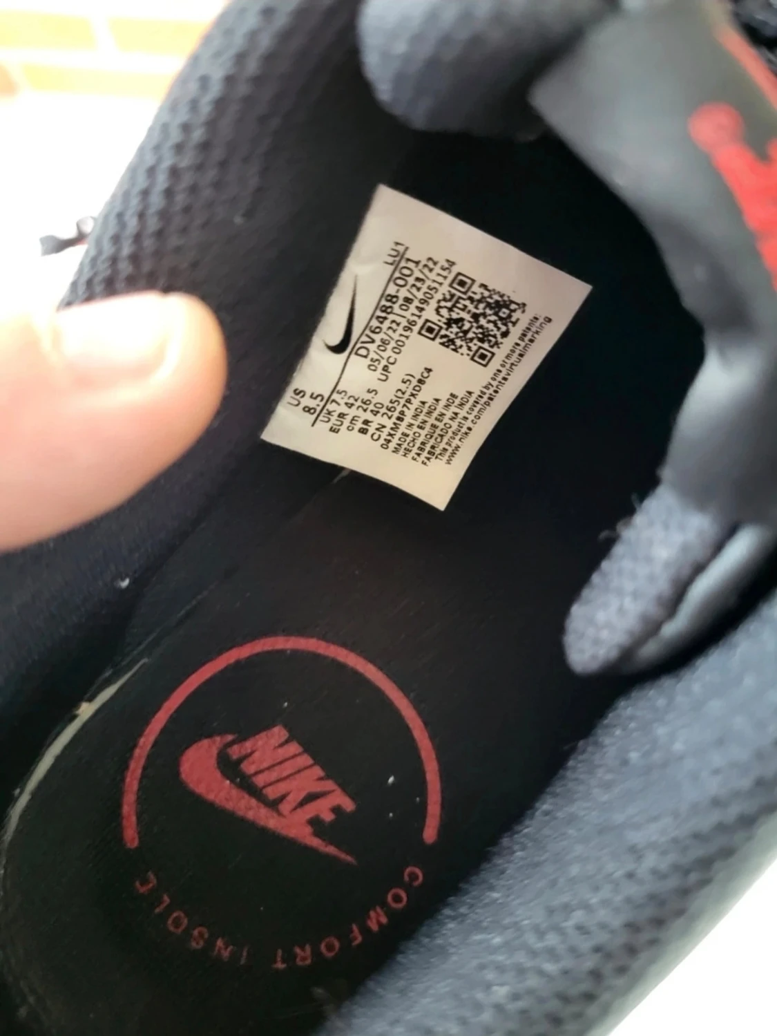 Nike Court Vision sneakers svart/röd 42 - 4