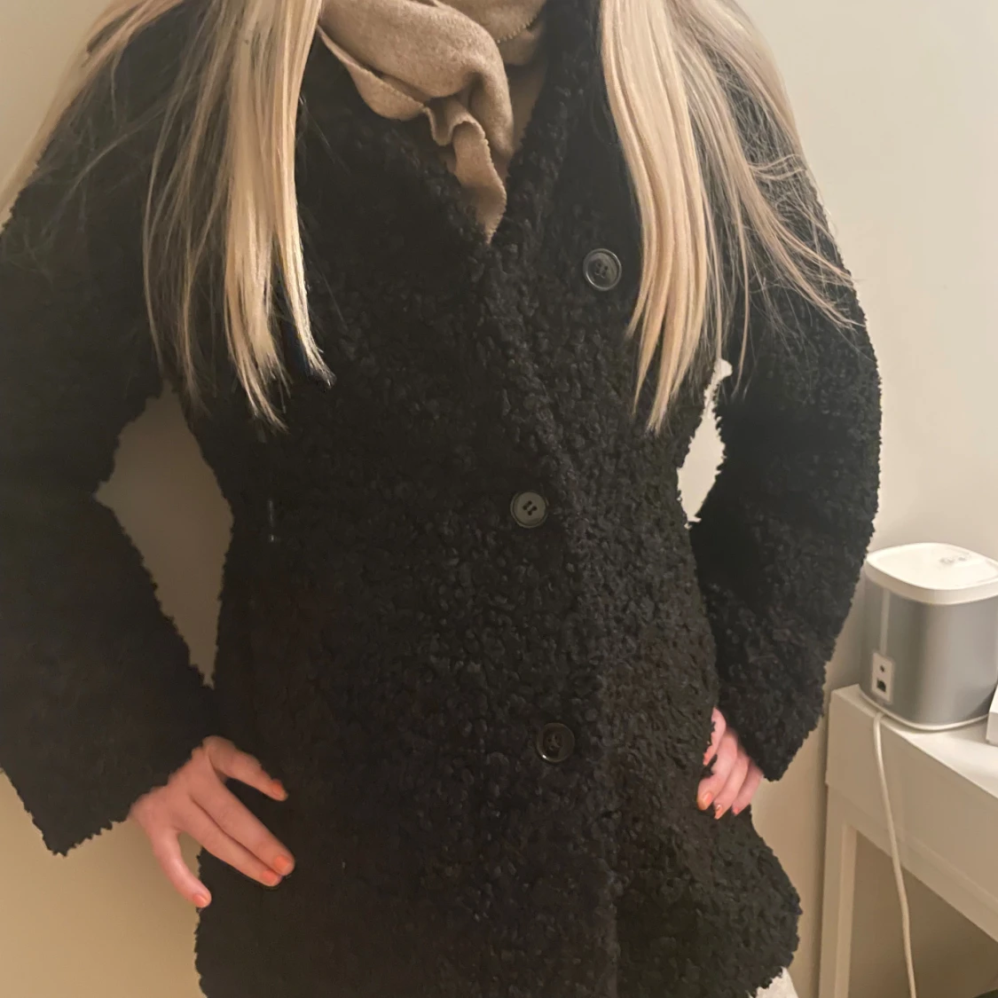 Svart teddyjacka från H&M