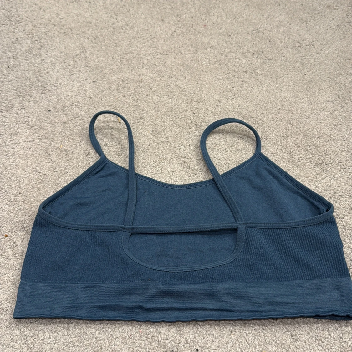 Mörkblå ribbad topp - 1