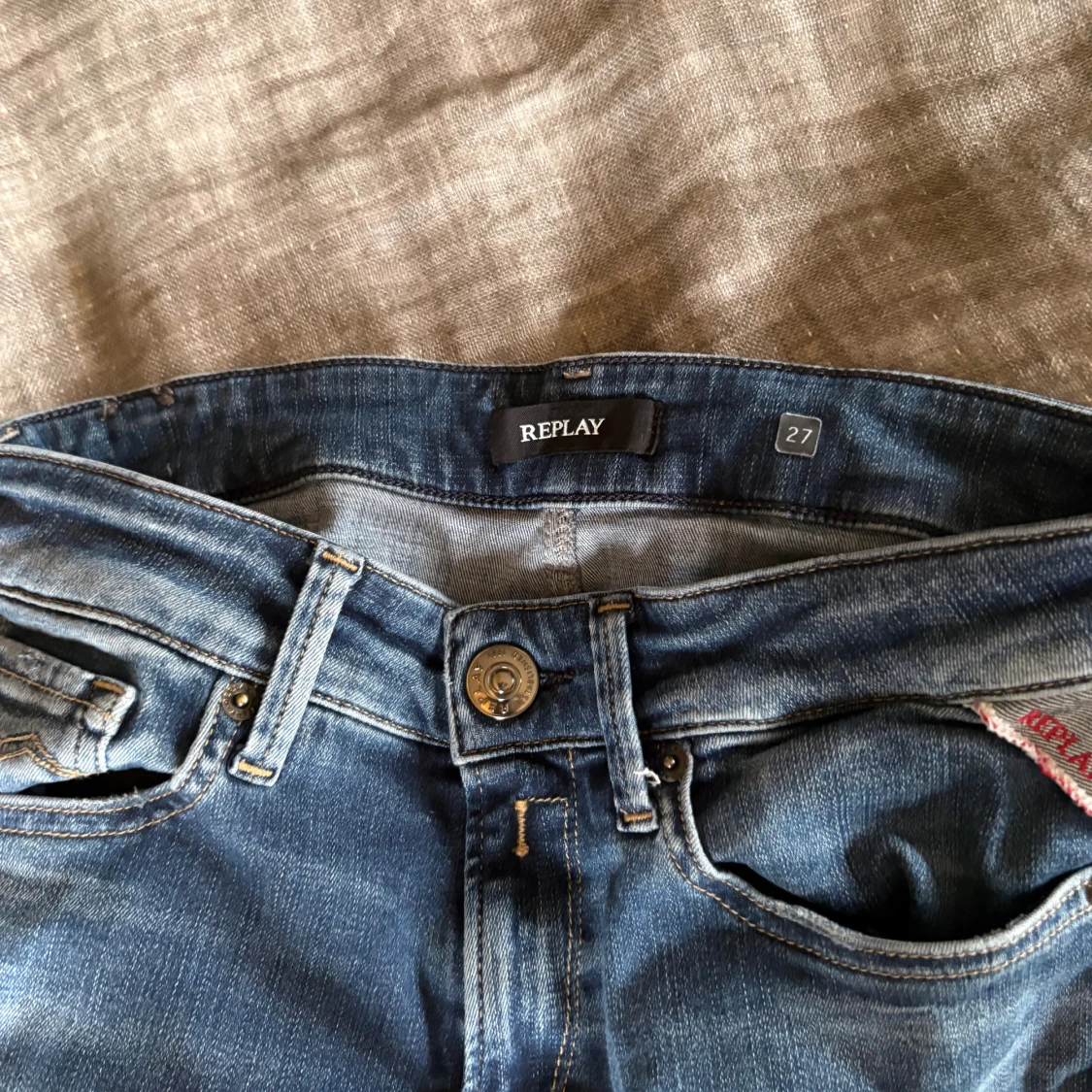 Blå Replay slim jeans  - 4