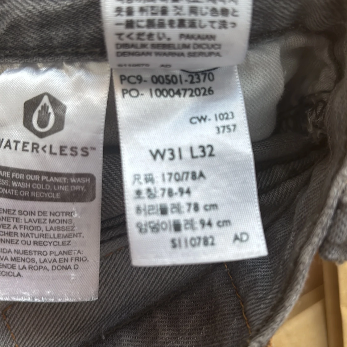 Grå Levi's 501 jeans W31 L32 - 3