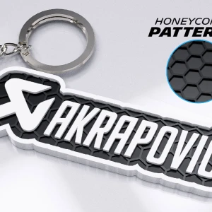 Akrapovic nyckelring  - Denna design är våran bästsäljare och levereras självklart med själva ringen