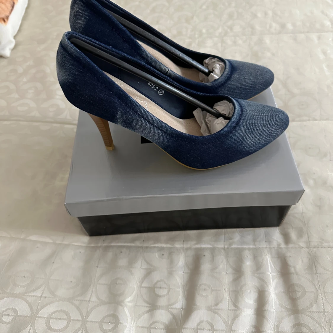 Mörkblå jeanspumps från L.S - 3