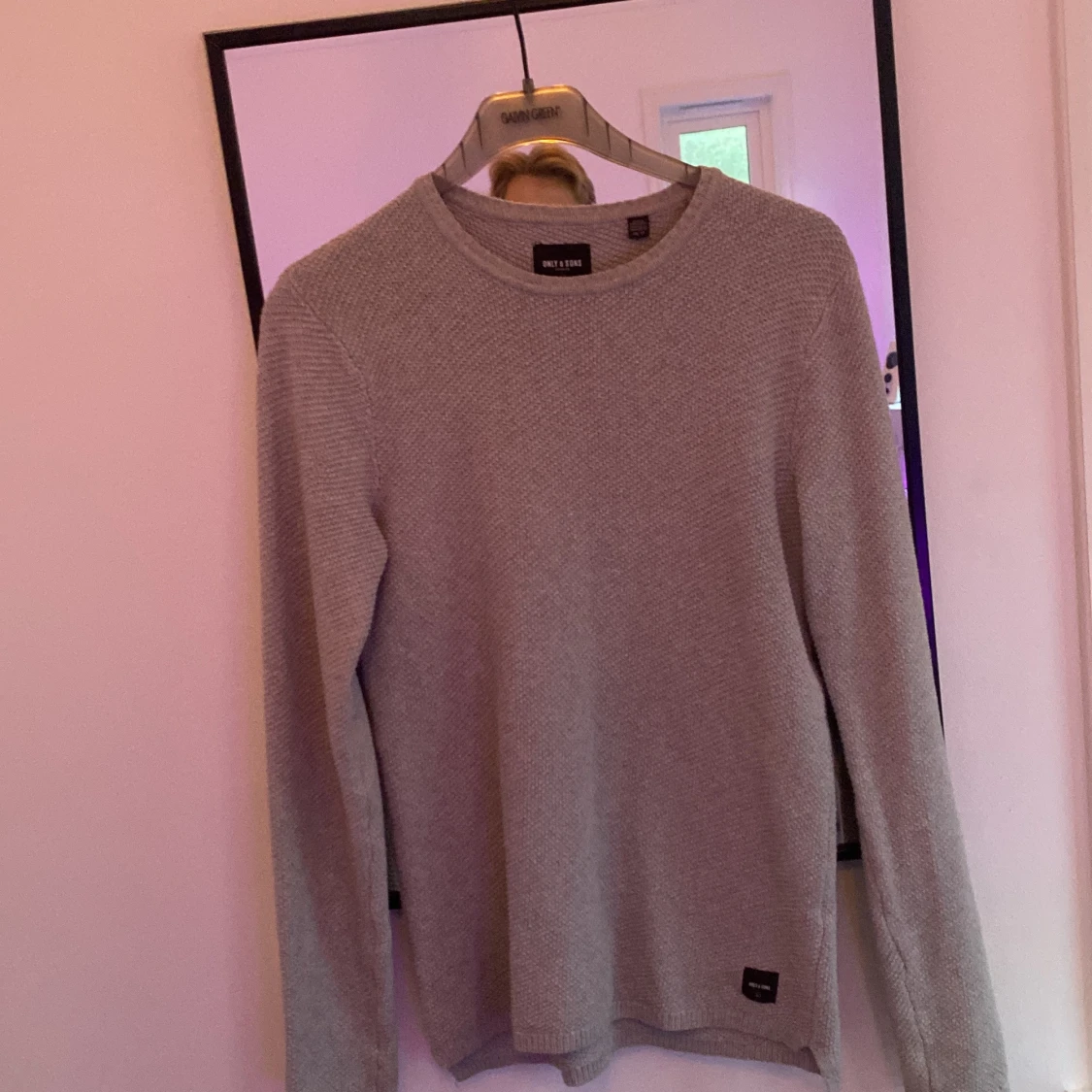 Beige stickad tröja Only & Sons XS