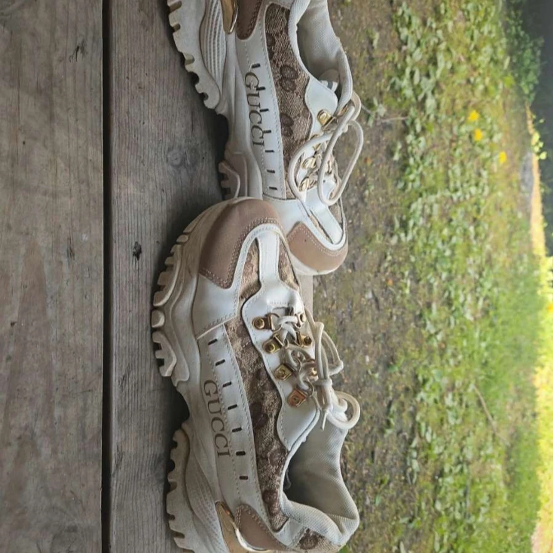 i chunky sneakers beige/vit - 4