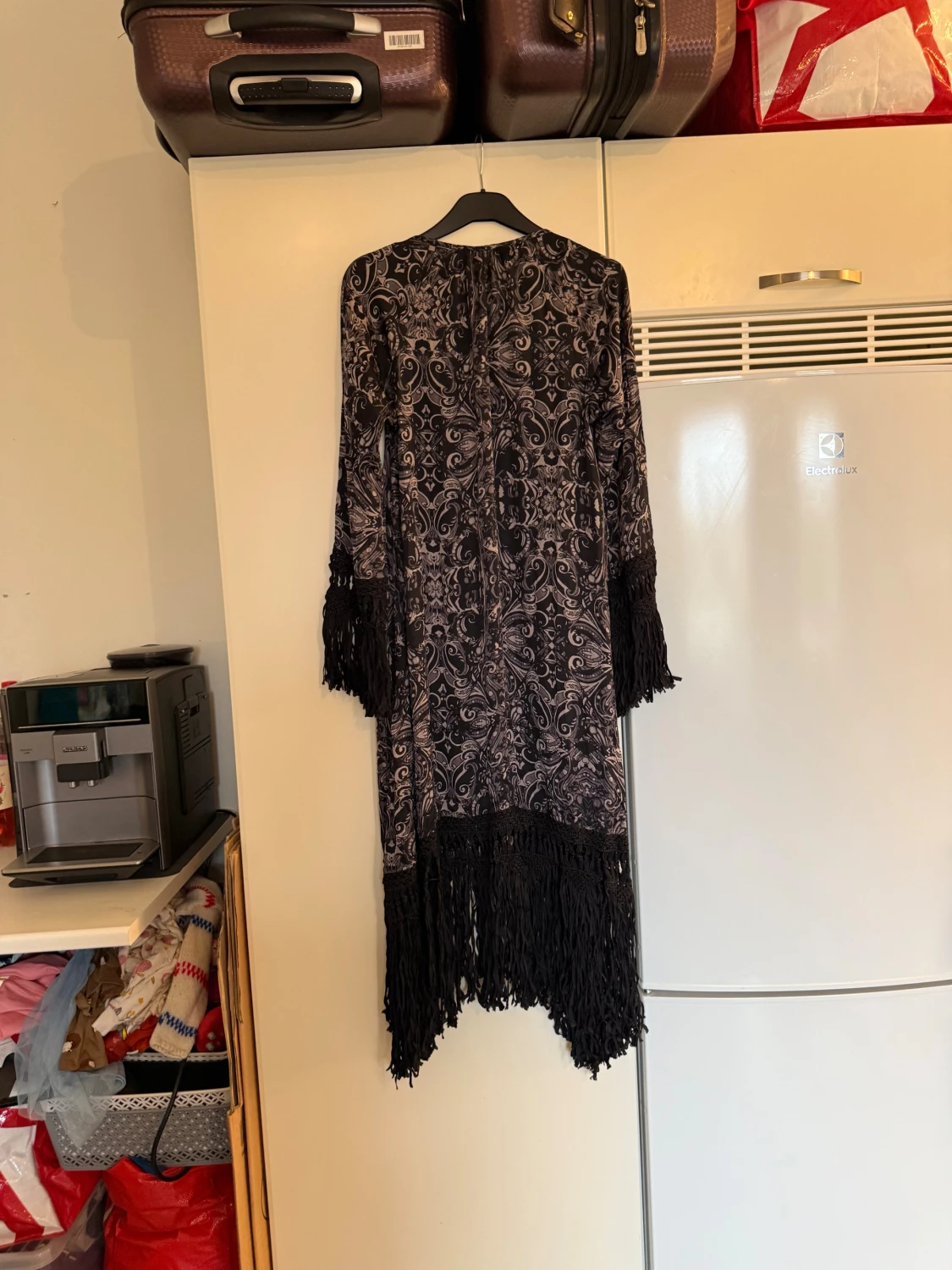 Svart mönstrad långklänning Odd Molly - 4