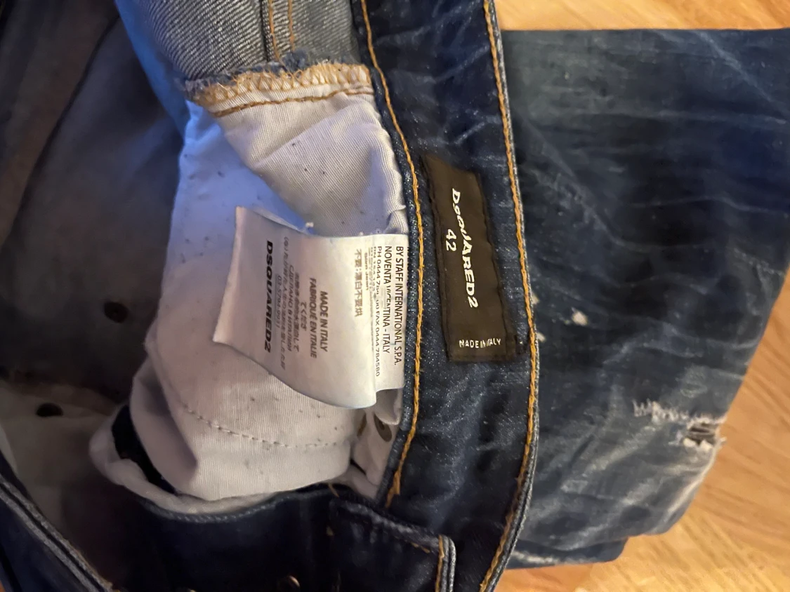 Dsquared2 blå jeans med slitningar - 2
