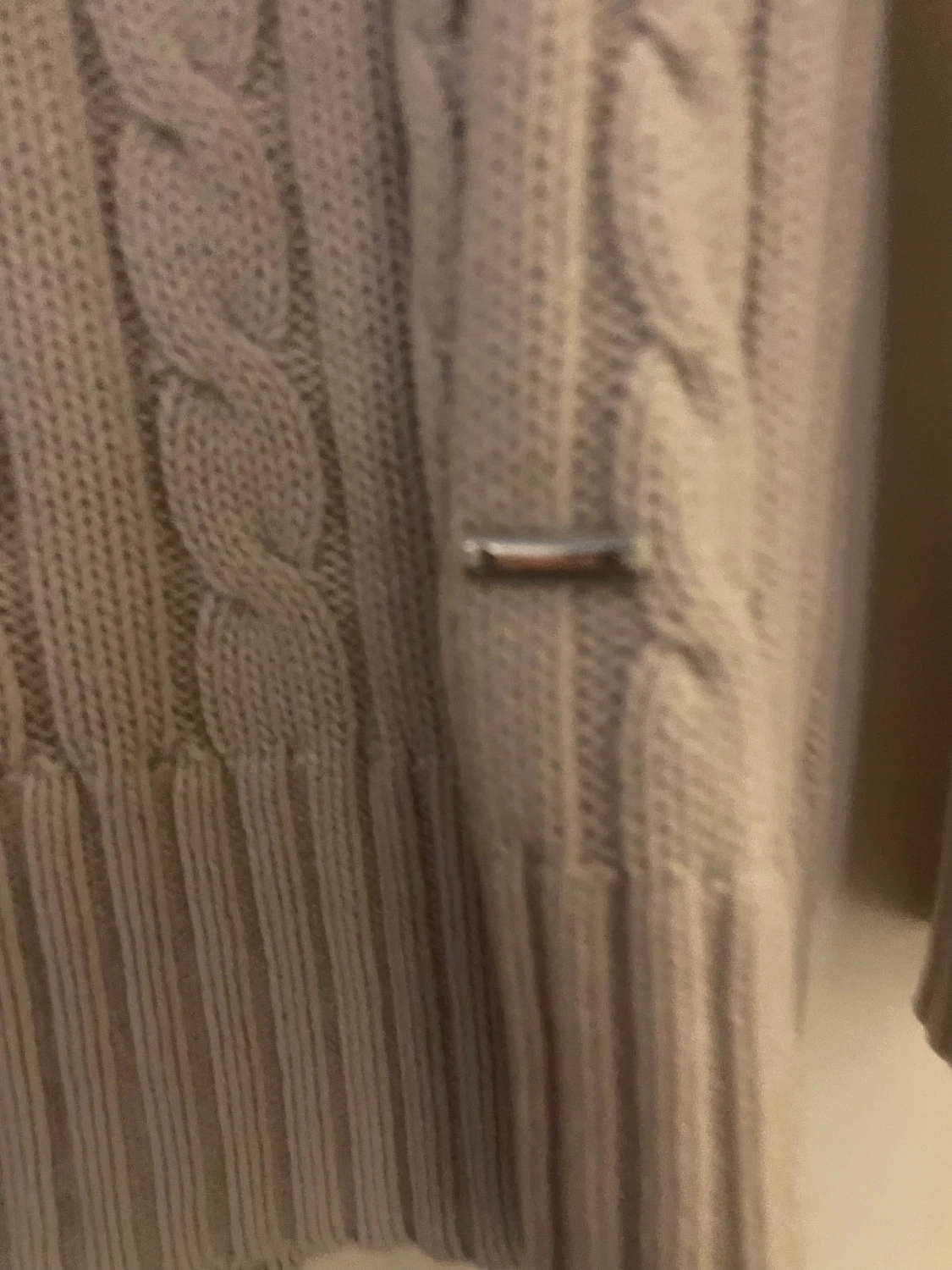 Beige stickad kofta från Sand - 1