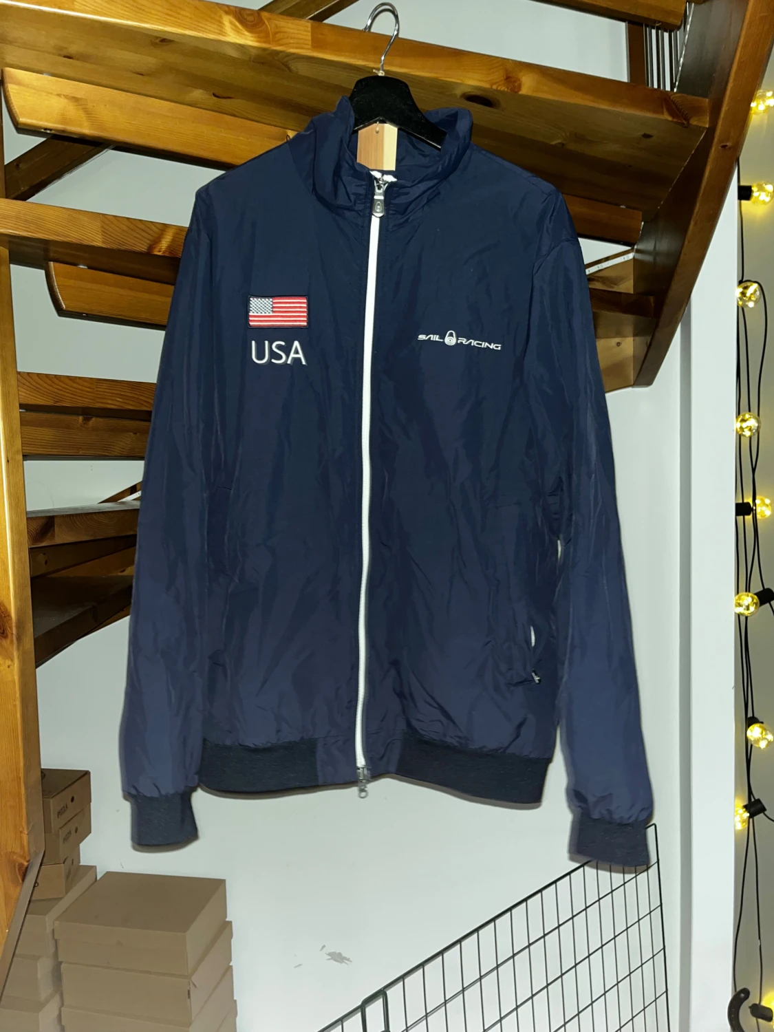 Blå Sail Racing vindjacka USA