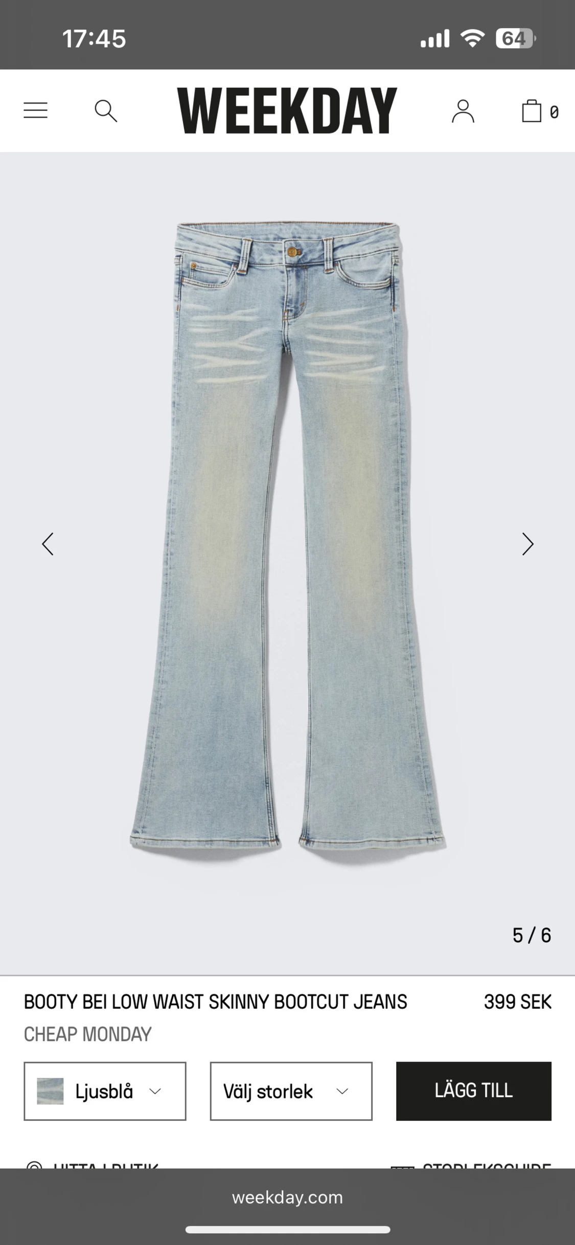 Weekday jeans, vill byta mot 25/32