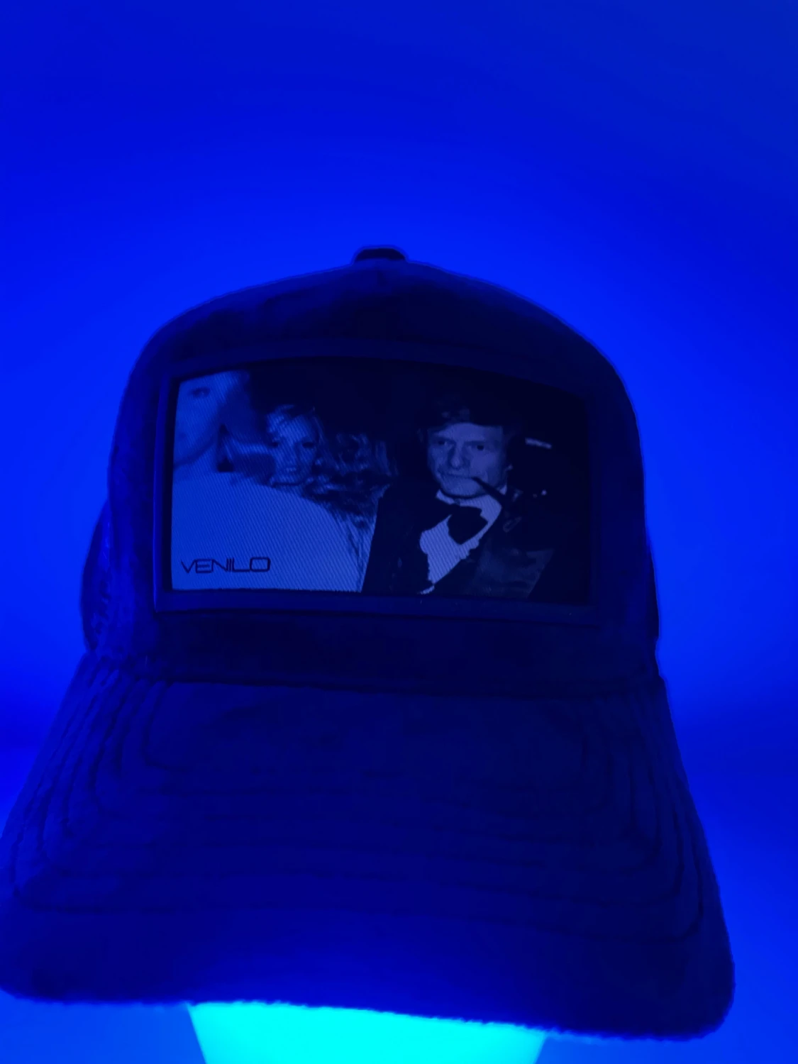 Mörkblå velvet keps - 3