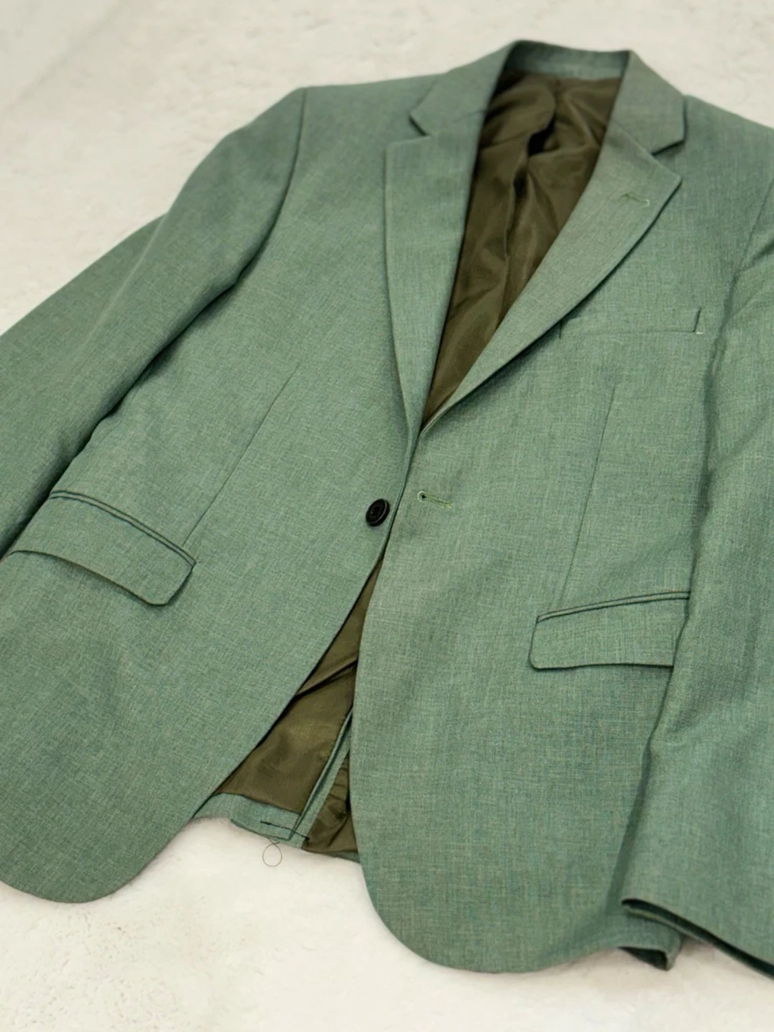 Grön kavaj med klassisk passform