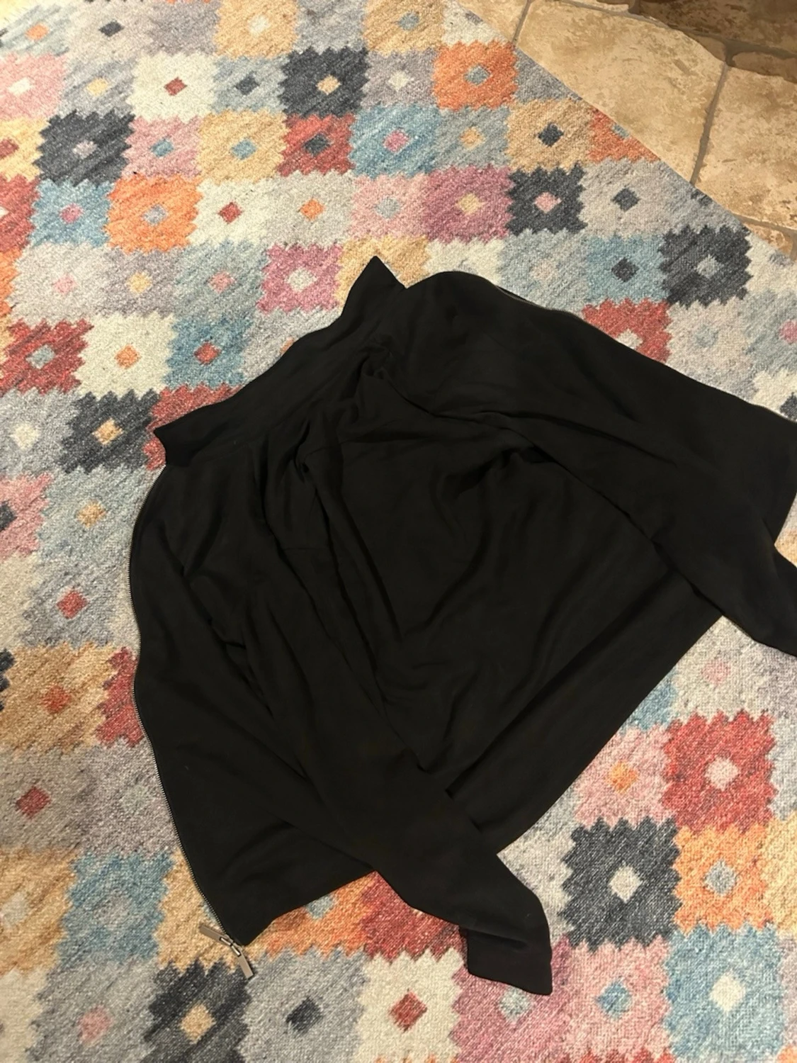 Svart overshirt med dragkedja - 1