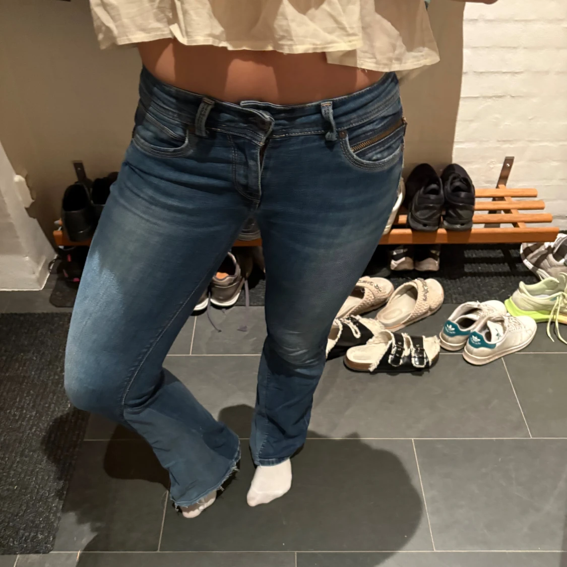 Lågmidjade jeans