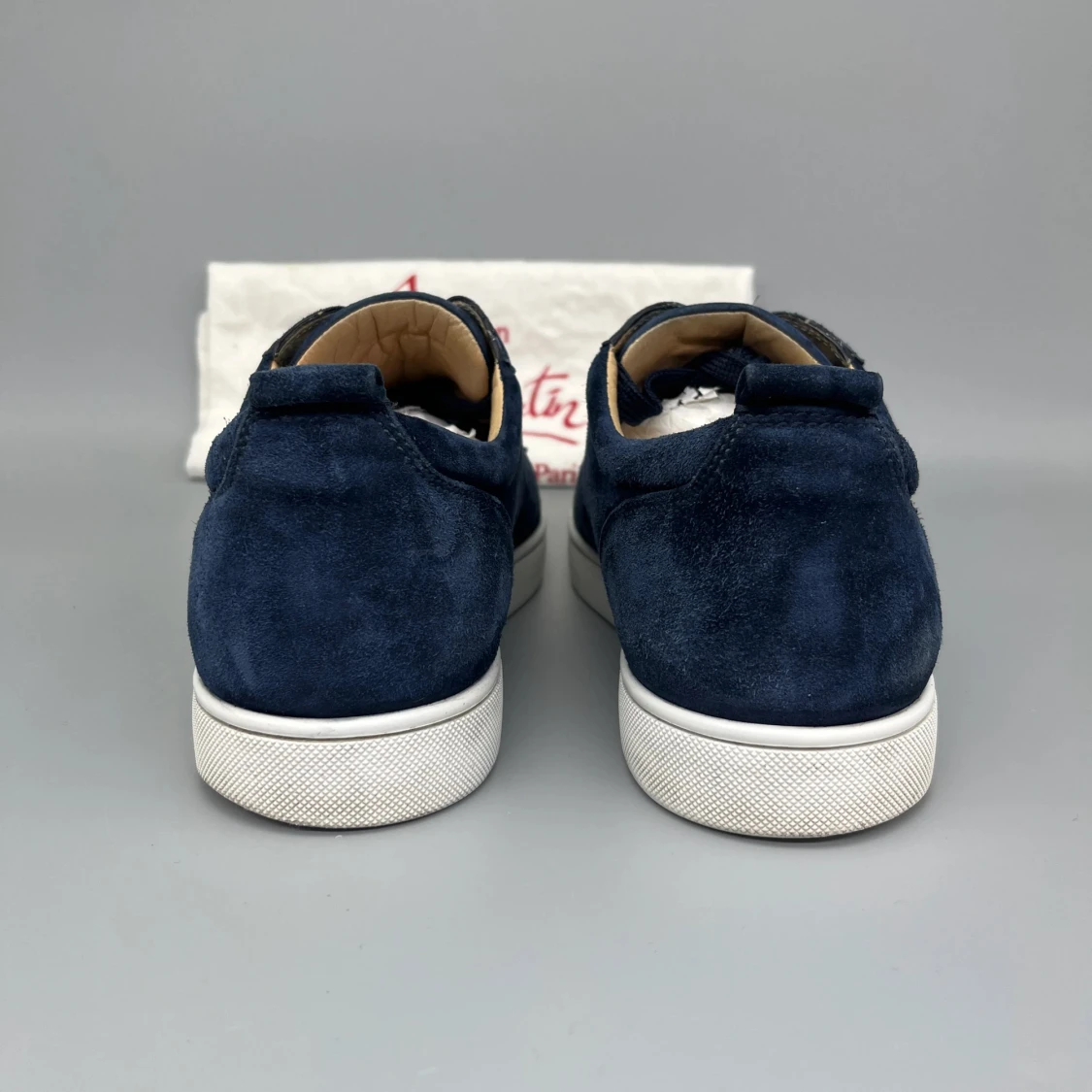 Christian Louboutin Louis Junior Spikes Sneaker Navy - 3