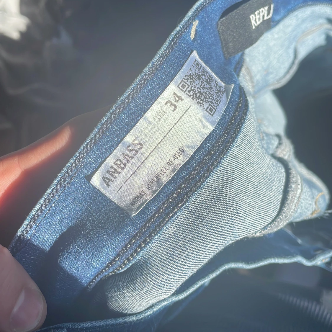 Blå Replay Anbass jeans herr - 2