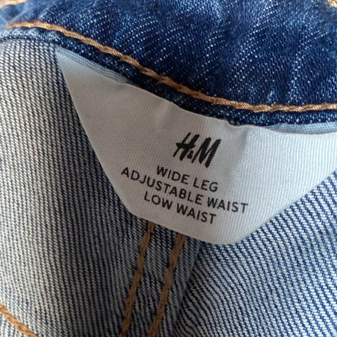 Blå wide leg cargopants från H&M - 1