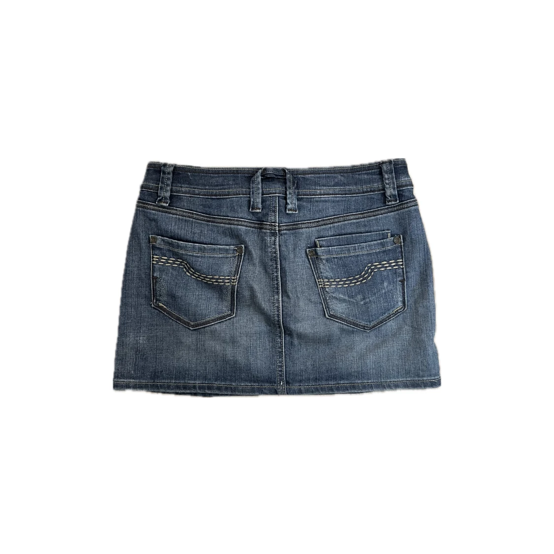 lågmidjad kort jeans kjol - 1