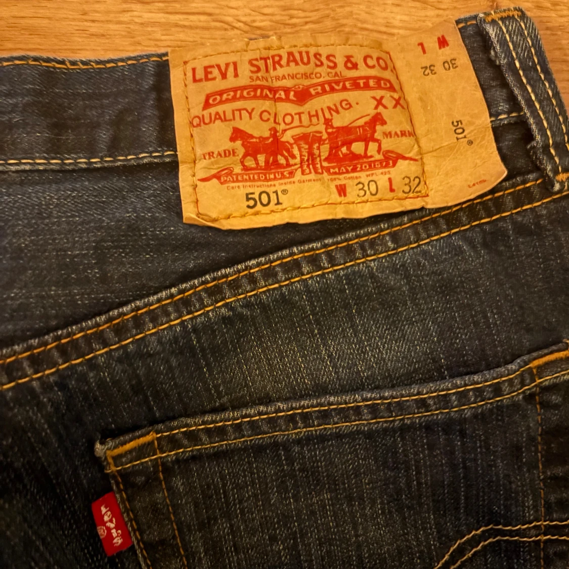 Levi's 501 mörkblå jeans straight fit - 4