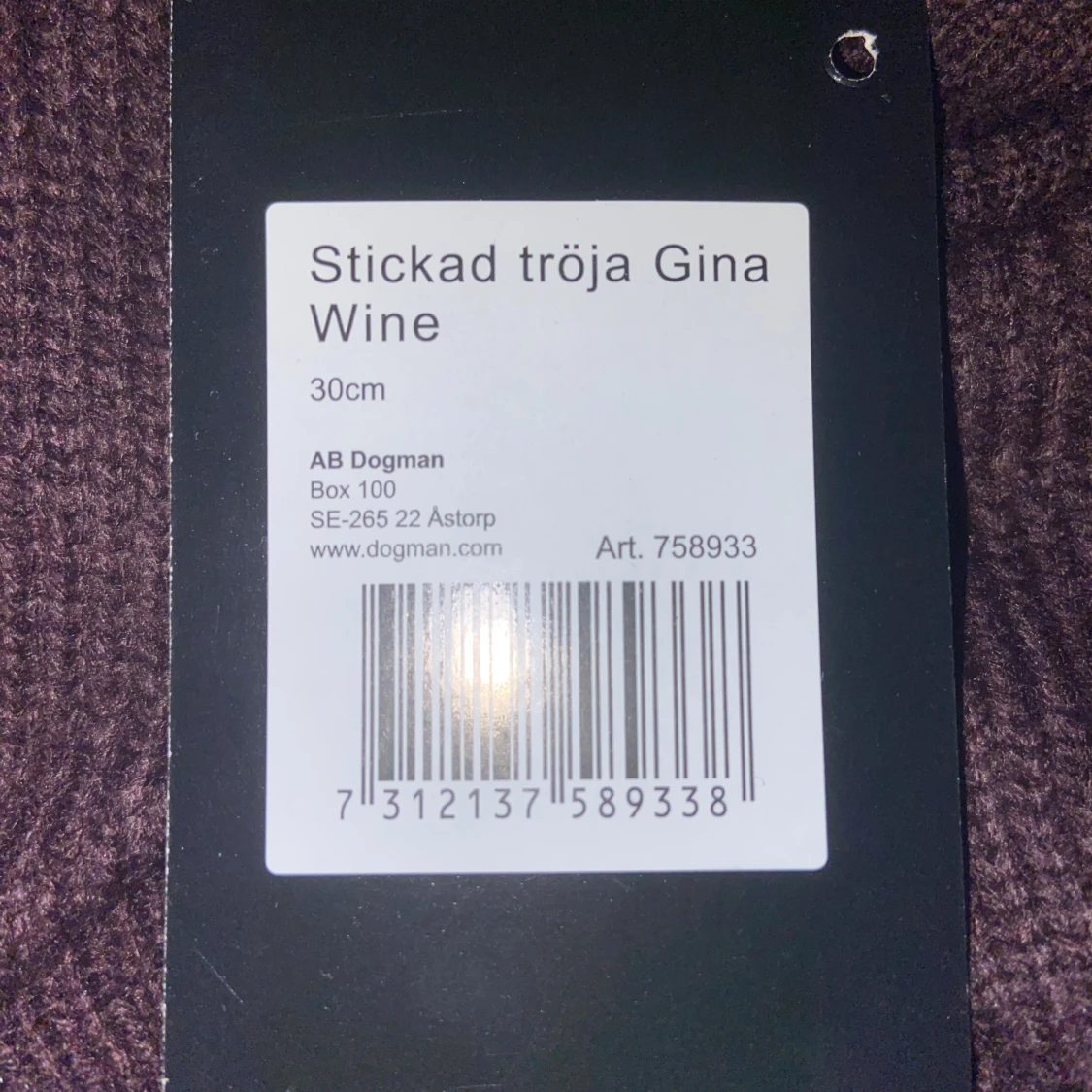 Lila/brun stickad tröja till hund - 2