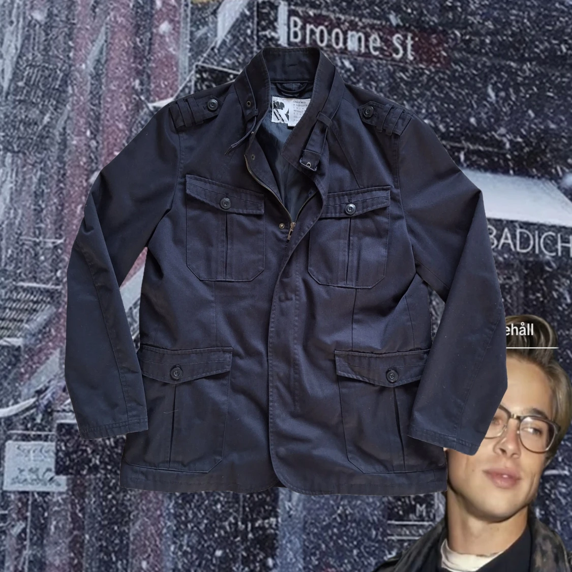 Marinblå Fieldjacket