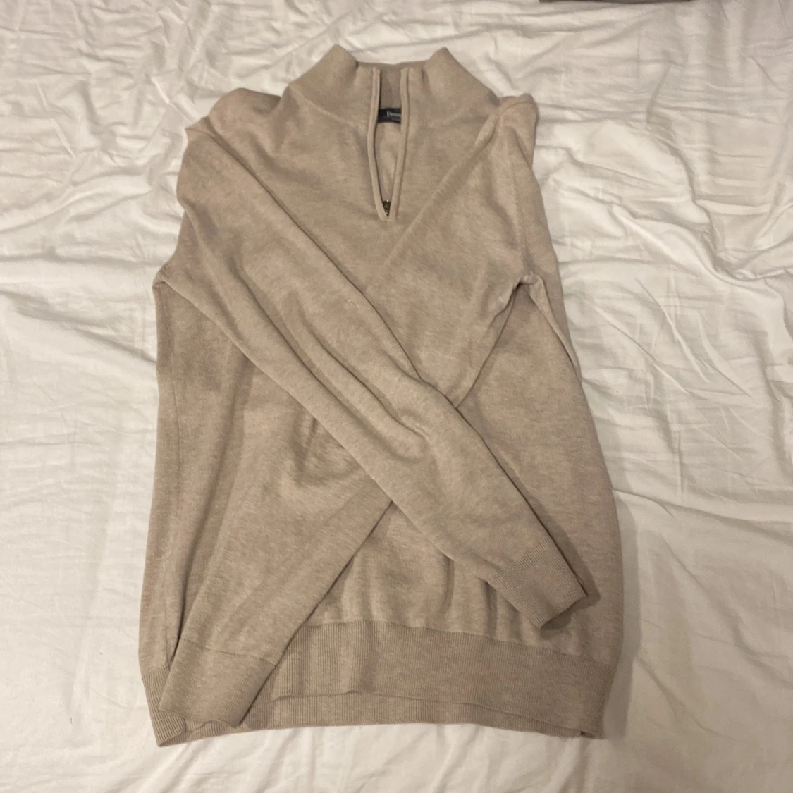 Beige Quarter zip dressman