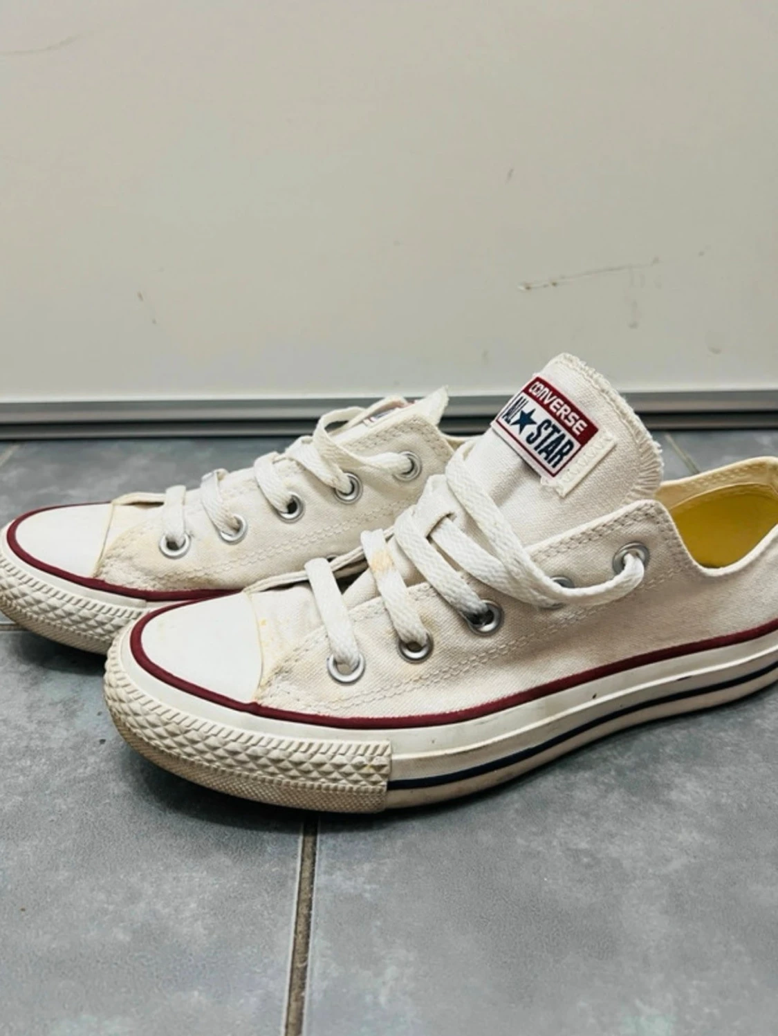 Vita Converse All Star låga sneakers