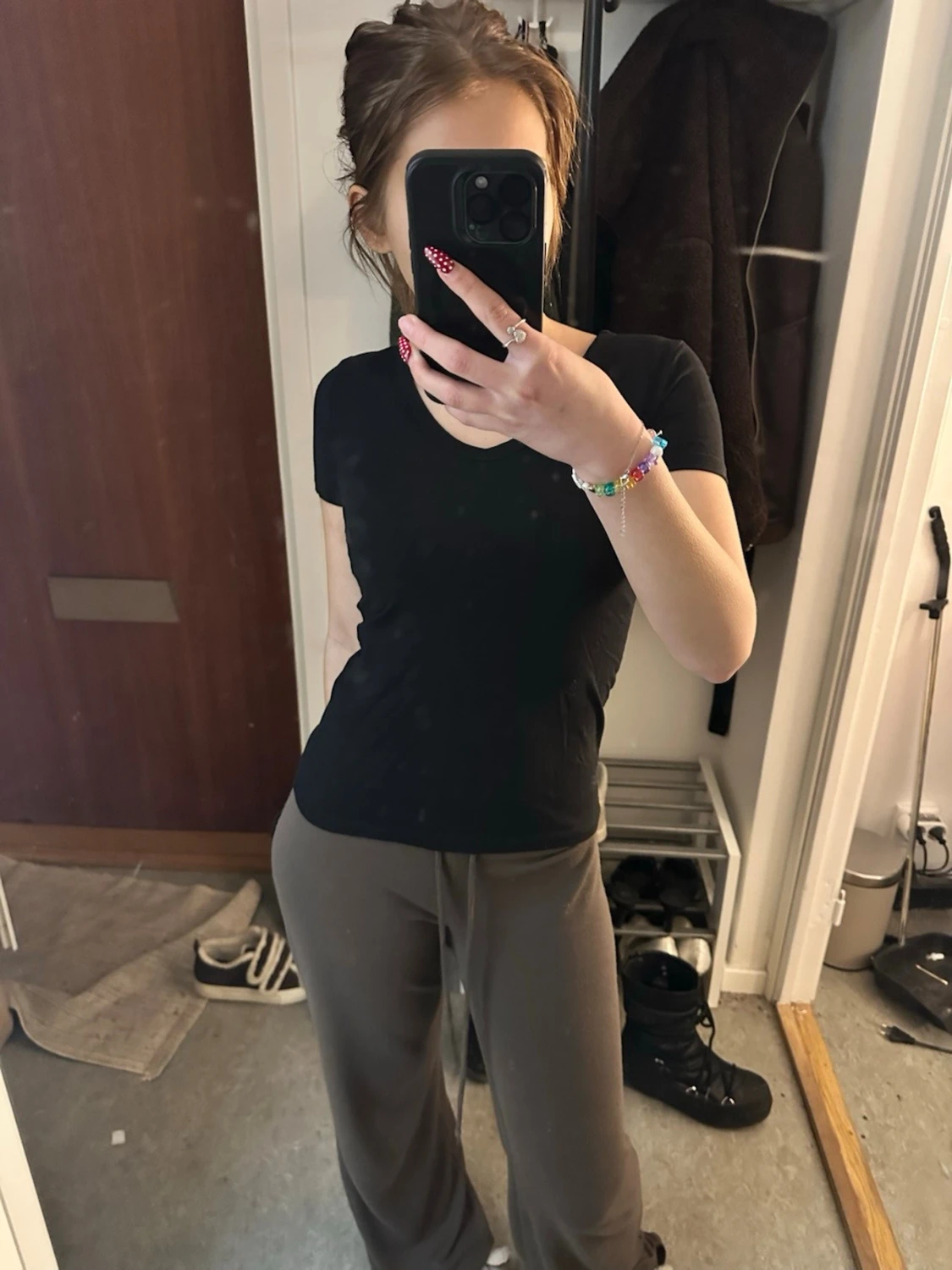 Svart basic t-shirt i bomull