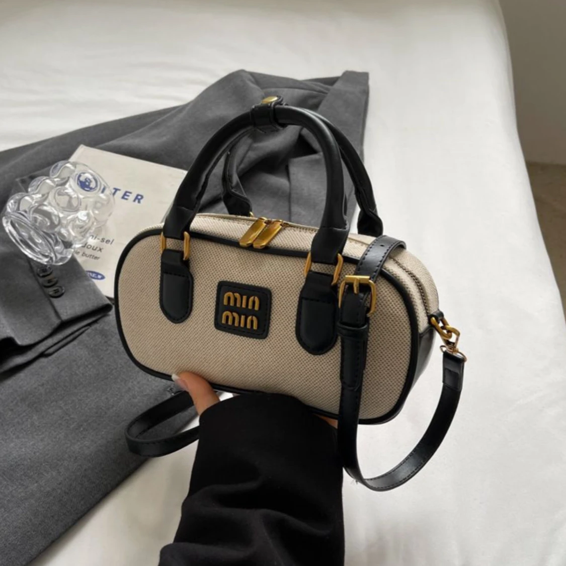 Beige handväska från Min Min - 1