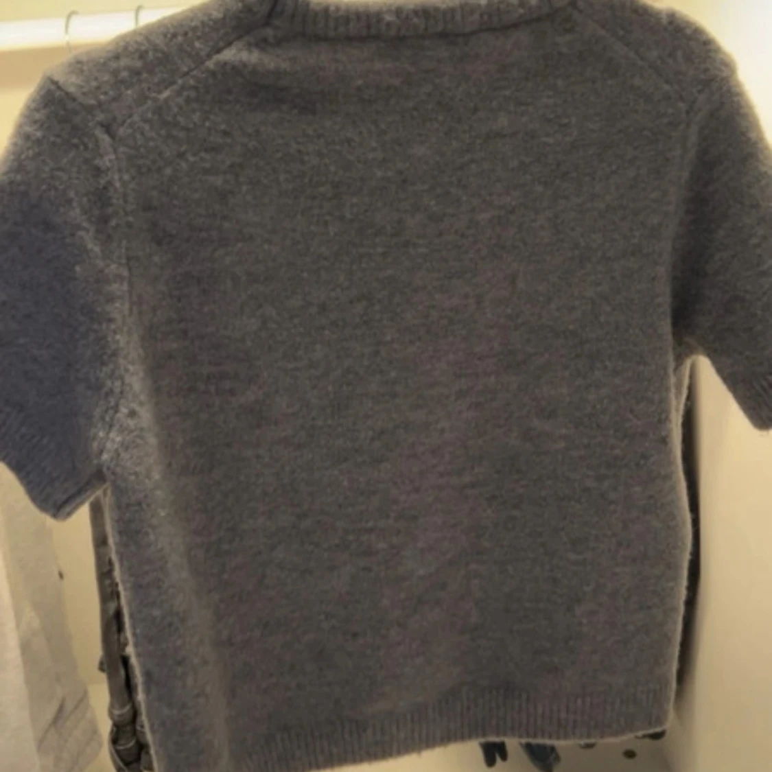 Grå stickad kortärmad tröja Zara - 2