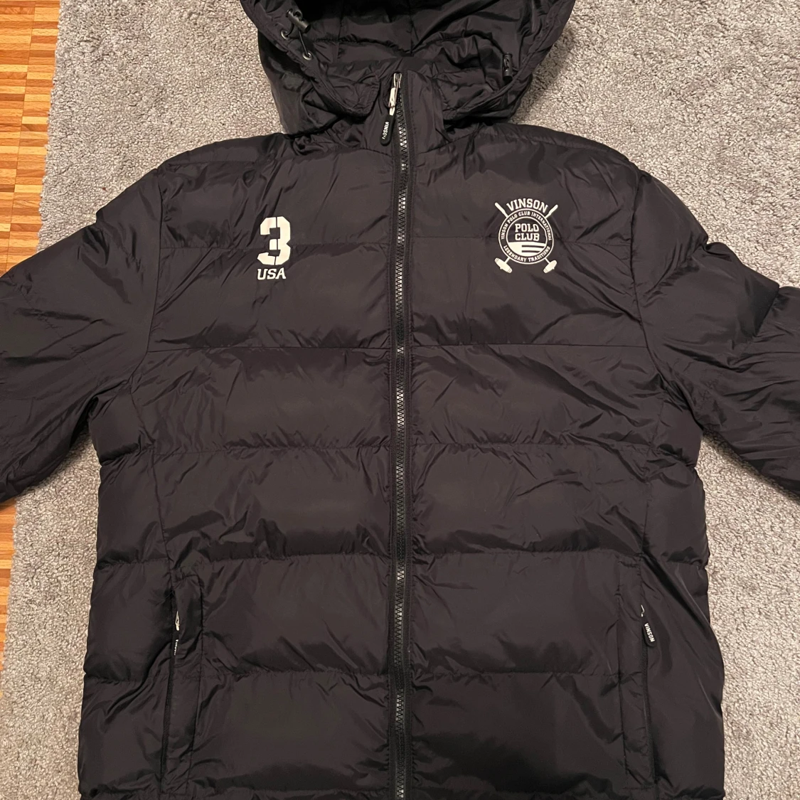Svart pufferjacka Vinson Polo Club