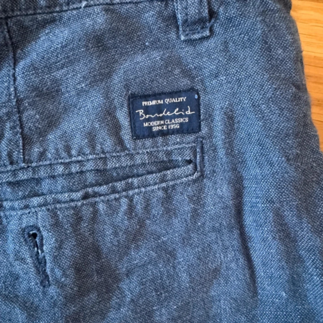 Blåa linneshorts från Bondelid - 2