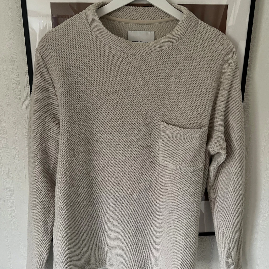 Beige stickad tröja Samsøe Samsøe