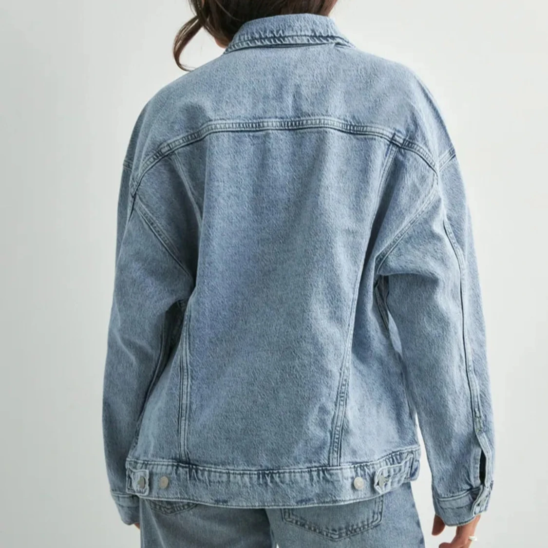 Denim oversized jeansjacka - 1