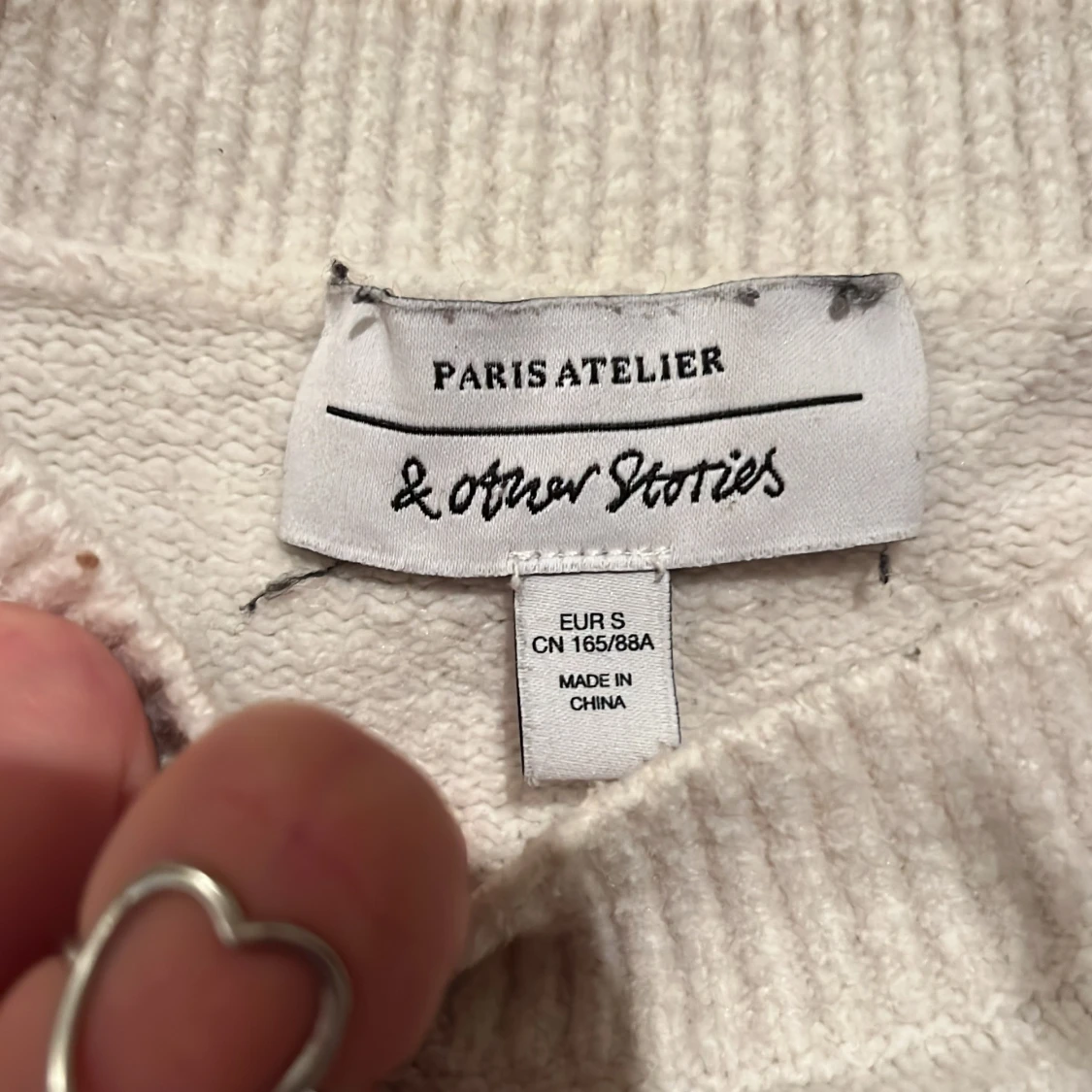 Vit stickad tröja & Other Stories - 1