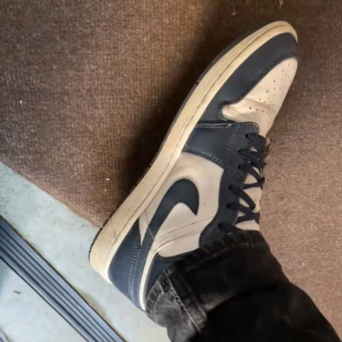 Jordan 1 Mid marinblå/vit - 1