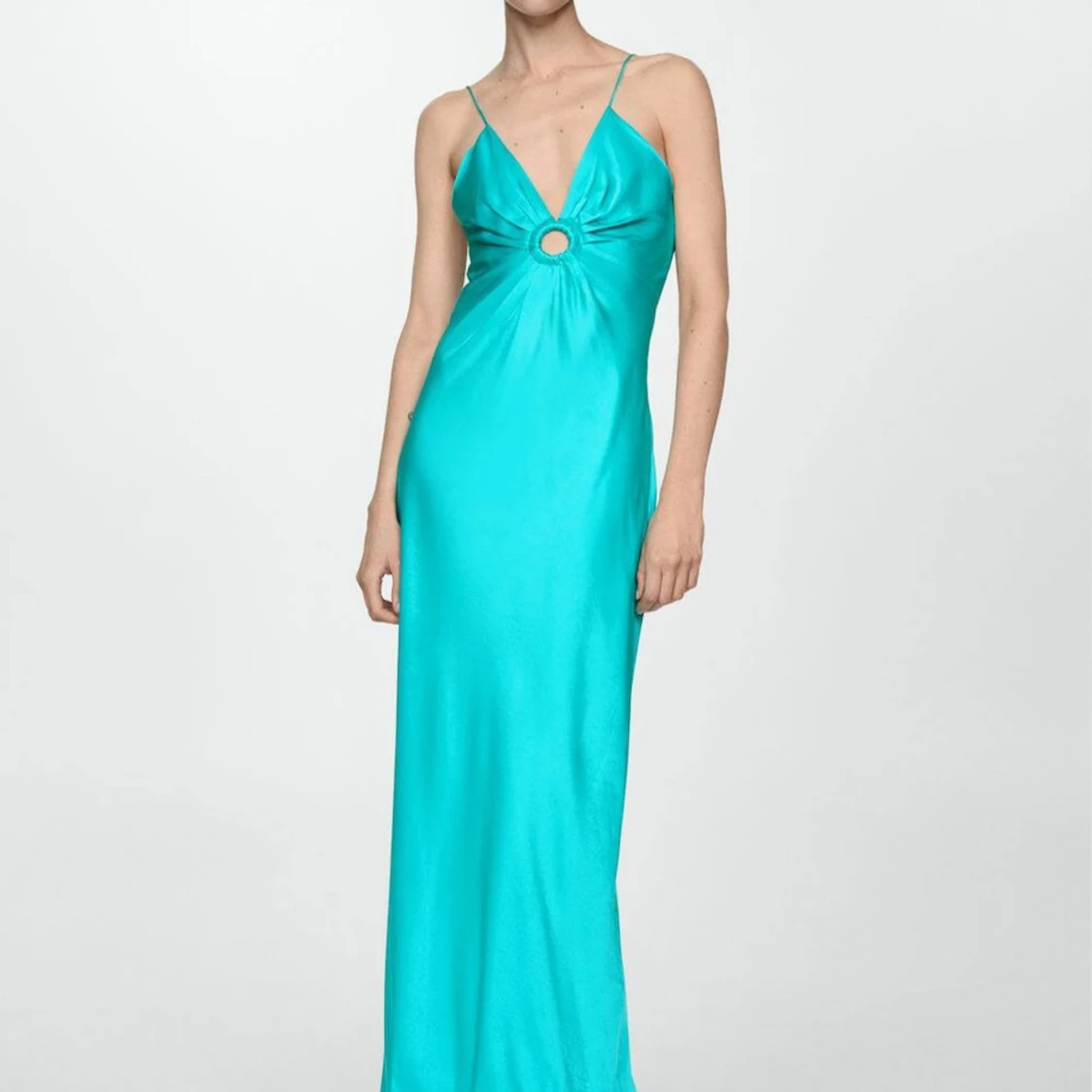 Mango satin långklänning  - 90