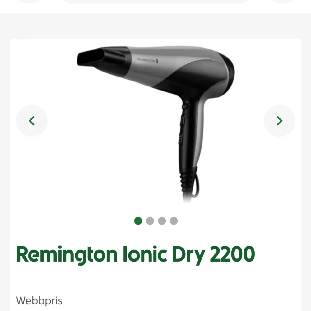 Helt ny remington hårfön endast testad 2-3 gånger köp för 2 veckor sedan i Tyskland, förpackningen och allt finns kvar skriv om ni vill ha bilder på den osv.🤍🤍. Övrigt.