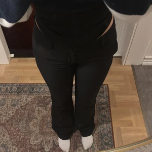 Svarta kostymbyxor - Säljer dessa snygga kostymbyxor från bikbok i modellen Vera. Sitter superbra och är perfekta i längden. Säljer då jag inte använder dom längre💕