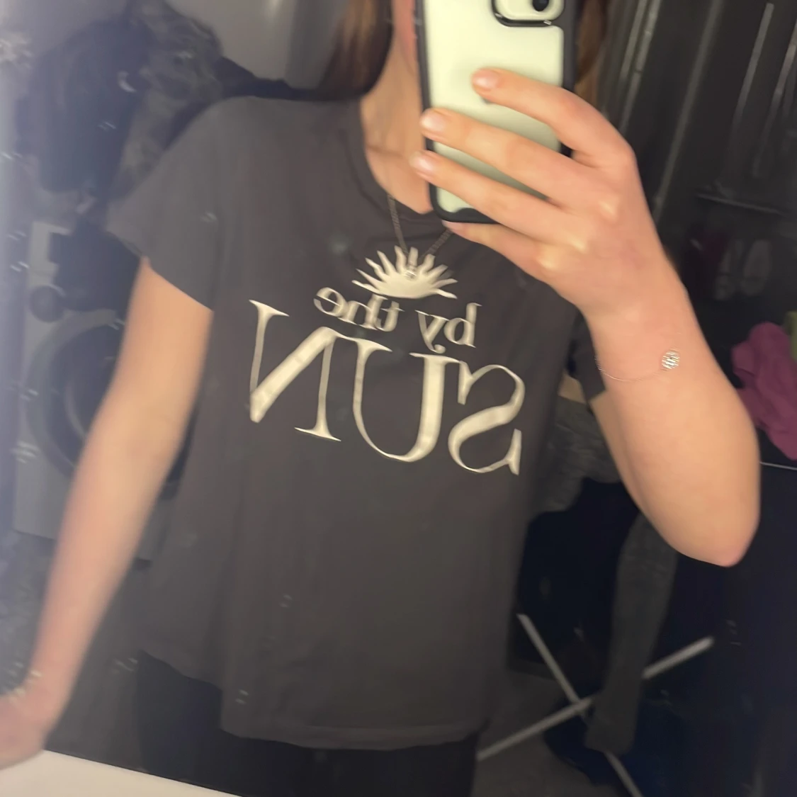 Grå t-shirt med tryck