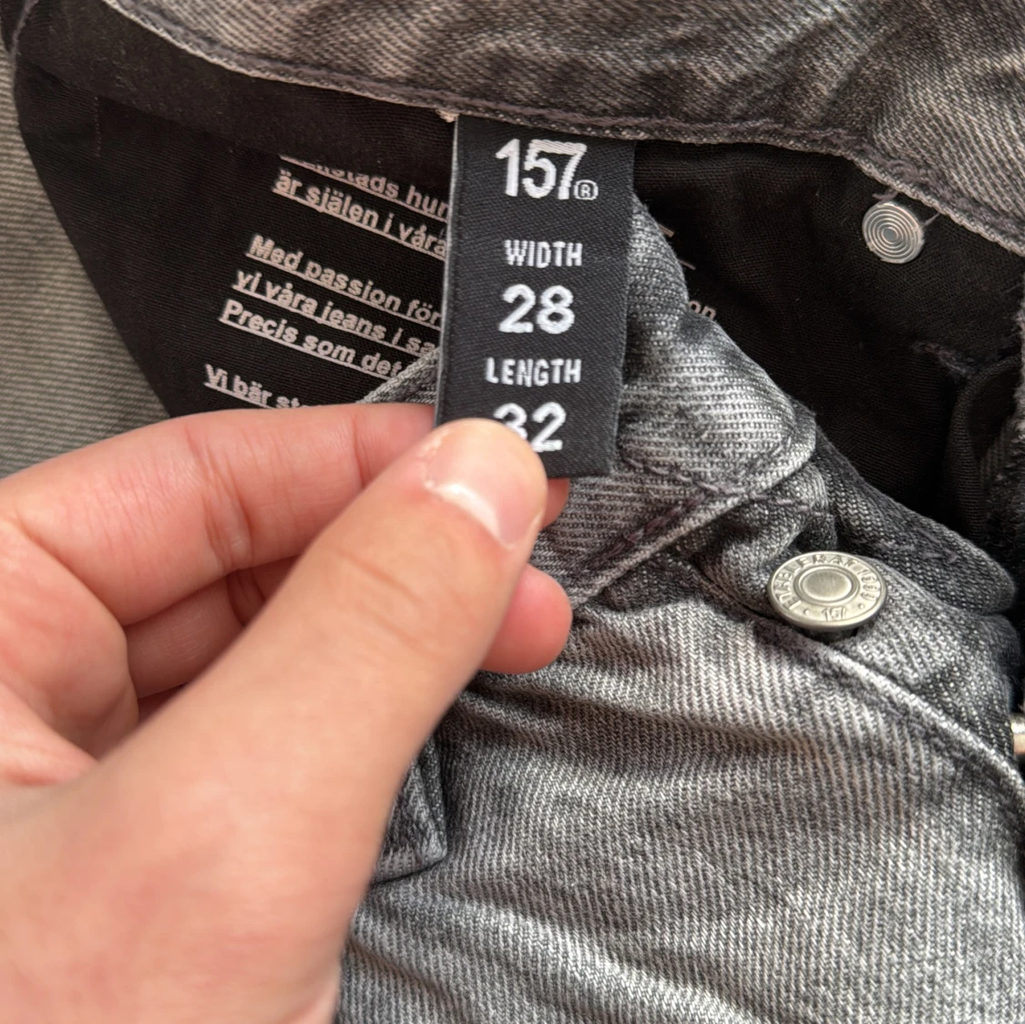 Grå jeans från 157 - 3