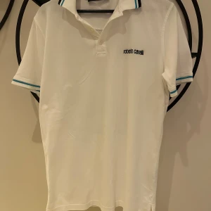 Roberto Cavalli piketröja - Säljer denna piketröja från Roberto Cavalli, storlek L. Liten fläck på framsidan som jag ej försökt att tvätta bort ännu.