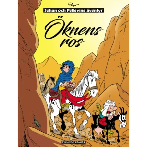 Öknens ros (bok, kartonnage) - En dag kommer kungens ungdomsvän Gottfrid till slottet för att be om hjälp. Emir Hazam VI och hans dotter Aicha har blivit bortförda och kidnapparna kräver en stor lösensumma för att släppa dem. Kungen erbjuder sig att betala och skickar Johan och Pellevin för att överlämna guldet. Men under resan råkar de ut för det ena missödet efter det andra. Är Gottfrid verkligen den gode vän han utger sig för att vara? Eller finns det oväntade skuggor från det förflutna som hotar att äventyra räddningsuppdraget?    Format Kartonnage   Omfång 48 sidor   Språk Svenska   Förlag Egmont Story House   Utgivningsdatum 2022-08-15   Medverkande Mattias Mattsson   Medverkande Germund von Wowern   Medverkande Carin Bartosch Edström   Medverkande Thierry Culliford   Medverkande Luc Parthoens   ISBN 9789176217795  