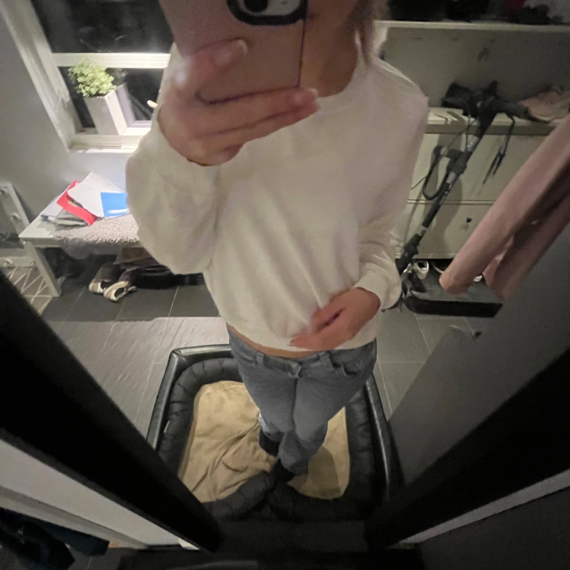 Vit sweatshirt  - 92